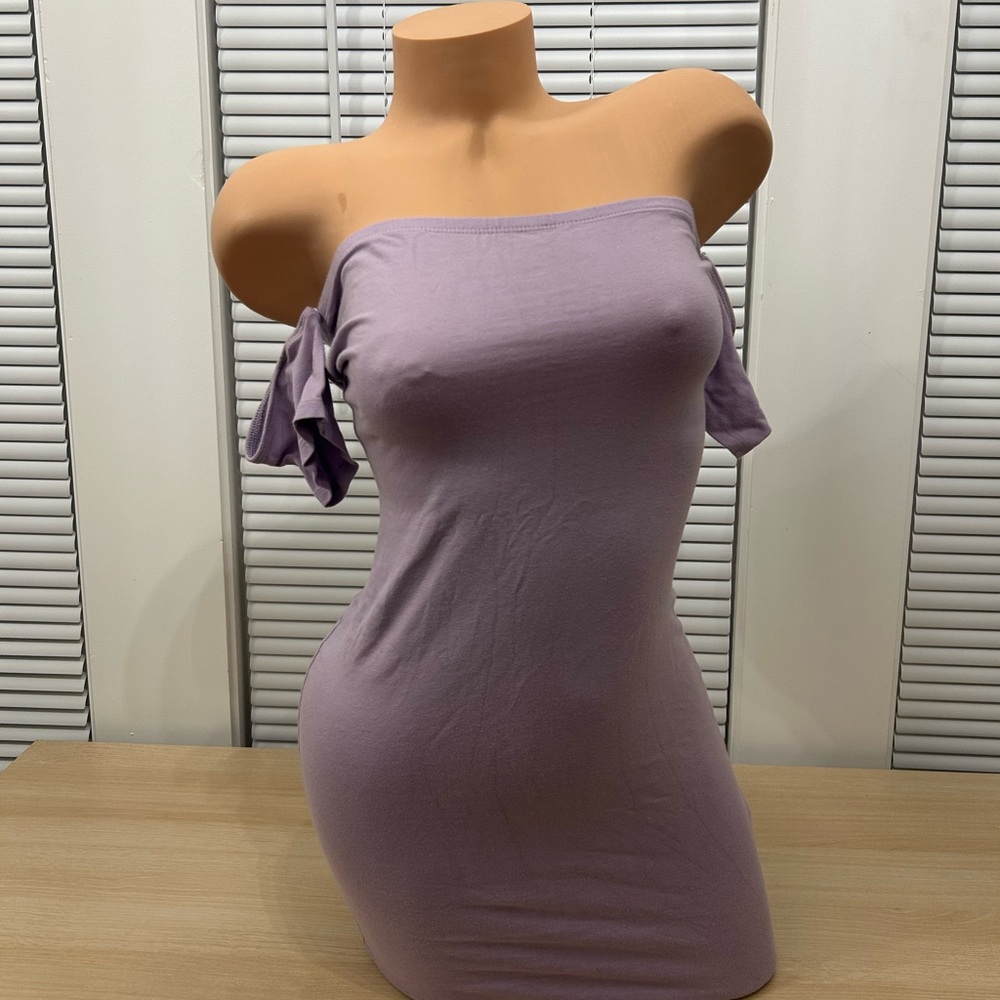 Fashion Nova Strapless Lavender Dress